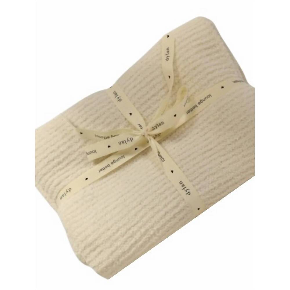 NEW DYLAN comforting cozy blanket in winter white